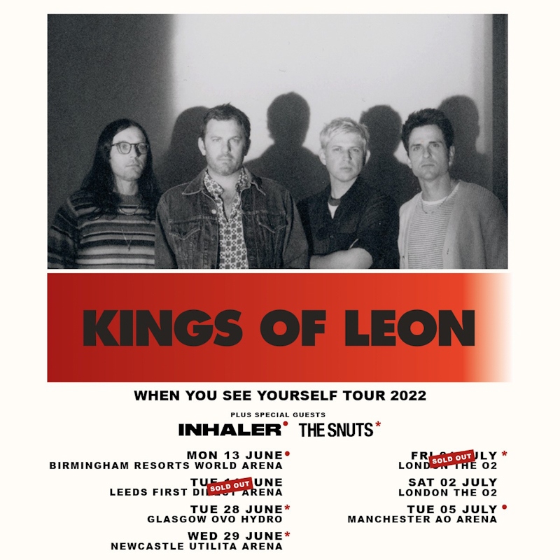 KINGS OF LEON announce special guests for their 2022 UK arena tour 86 kings of leon 2022 UK arena tour